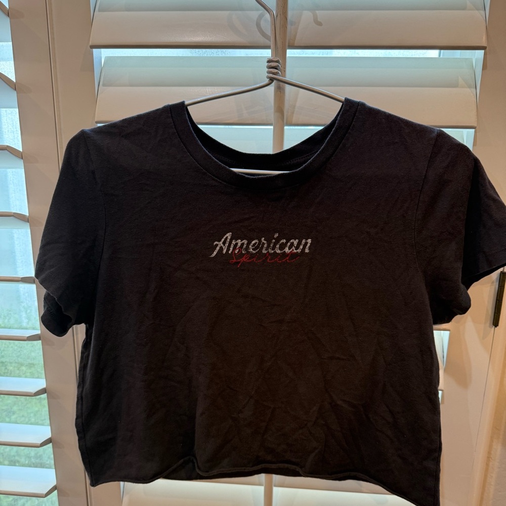 3/$15 America Graphic Crop Top